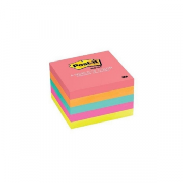 3M Post-It Note 3" x 3" Neon Colours 654