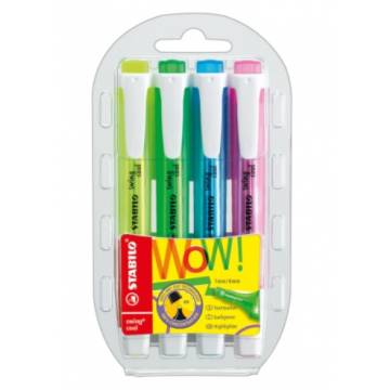 Stabilo Cool Swing Highlighter 4s